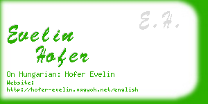 evelin hofer business card